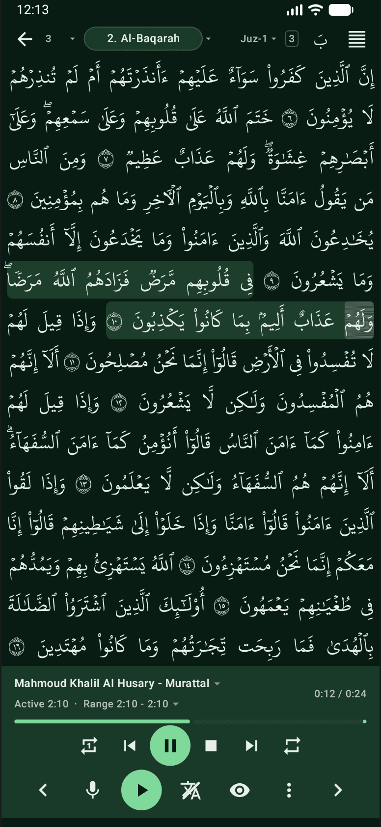 A page that reads the way the mus'haf does